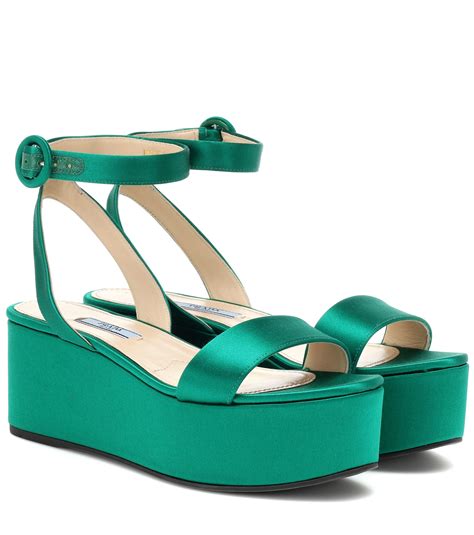 prada sandals green|Prada diagram platform sandal.